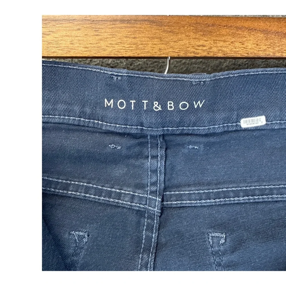 Mott & Bow Mercer Pants Men 42x30 Blue Preppy Straight Leg Cotton Stretch Travel